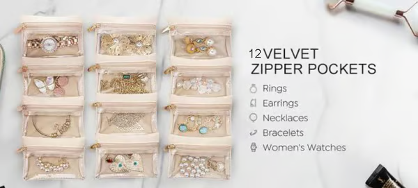 🔥Travel Jewelry Box with Small Pouches