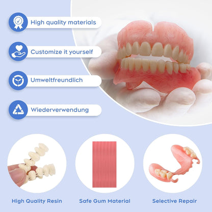 Adajiajie® Medical Full Denture with Strong Suction ✅ Made and Shipped from the USA🍀