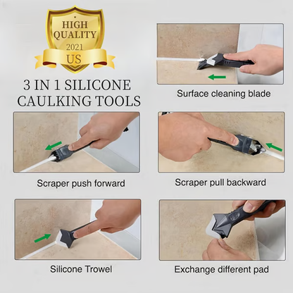 11Pcs 3 in 1 Silicone Caulking Tools
