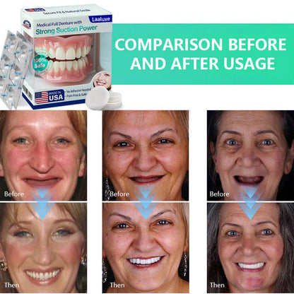 Adajiajie® Medical Full Denture with Strong Suction ✅ Made and Shipped from the USA🍀