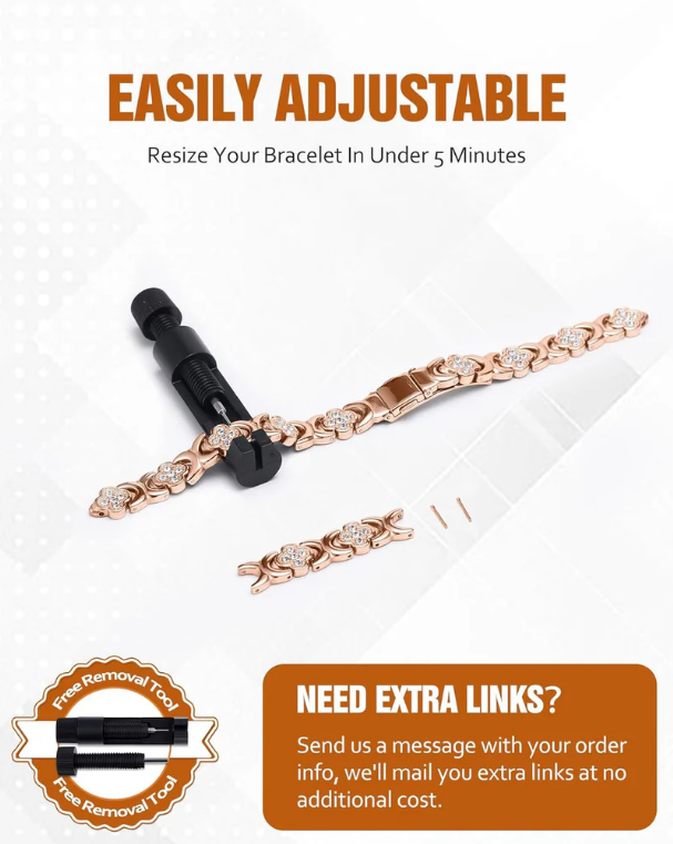 copper Bracelets for Women.Pure copper Magnetic Bracelet with 3800 Gauss Effective Magnets