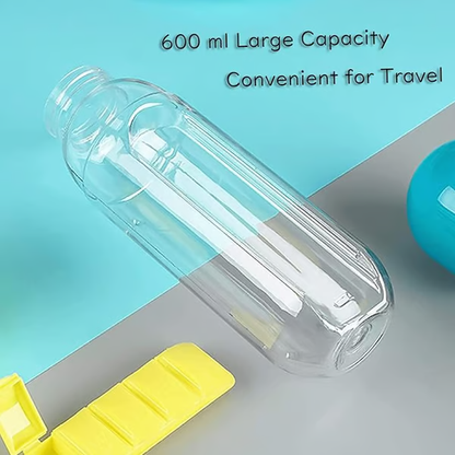 Water Bottle Two-in-One Water Cup 7 Days Pill Box 7 Grid Outdoor Portable Multi-Functional