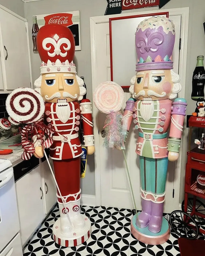 🎄Last Day Sale🎄 - 75" DIY White Nutcracker Mold with Lights and Music