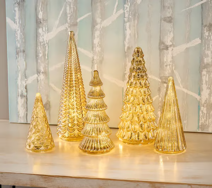 BFF Collection Set of 5 Illuminated Trees