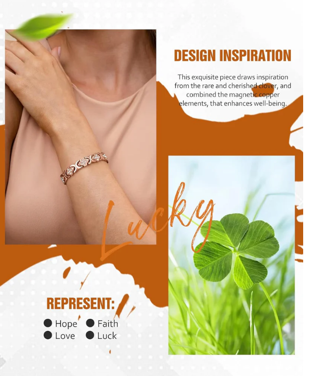 copper Bracelets for Women.Pure copper Magnetic Bracelet with 3800 Gauss Effective Magnets