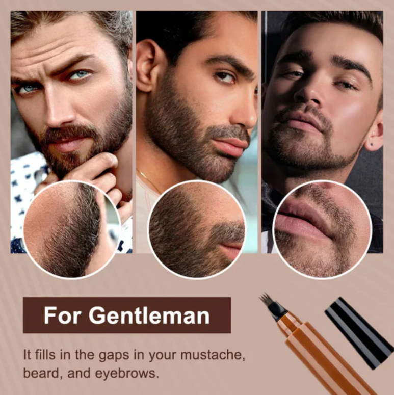 🔥Waterproof Four-tip Beard and Eyebrow Pen✨