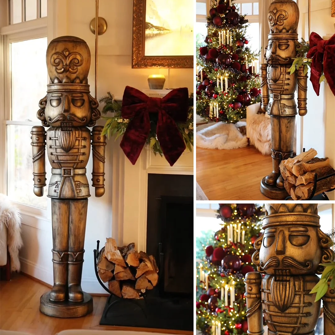 🎄Last Day Sale🎄 - 75" DIY White Nutcracker Mold with Lights and Music