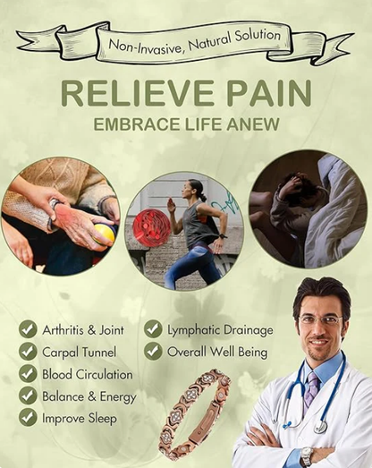 copper Bracelets for Women.Pure copper Magnetic Bracelet with 3800 Gauss Effective Magnets