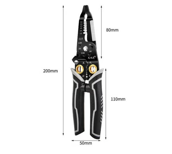 Multi-functional wire stripping pliers