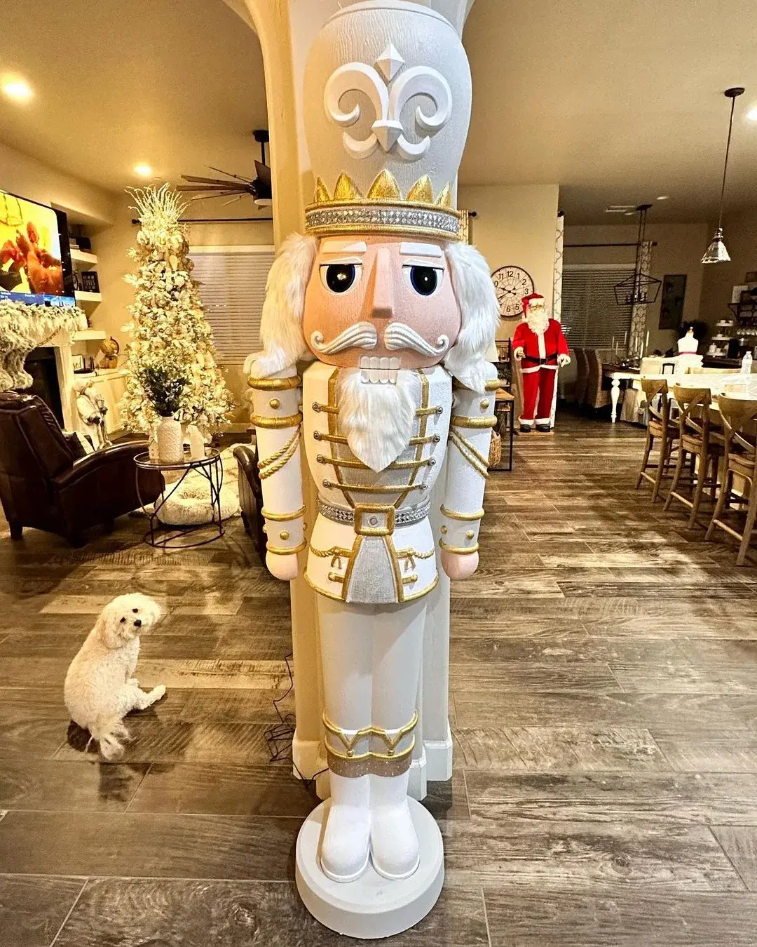 🎄Last Day Sale🎄 - 75" DIY White Nutcracker Mold with Lights and Music