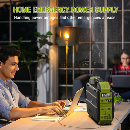 💥Portable Power Station with Built-in Solar Panel