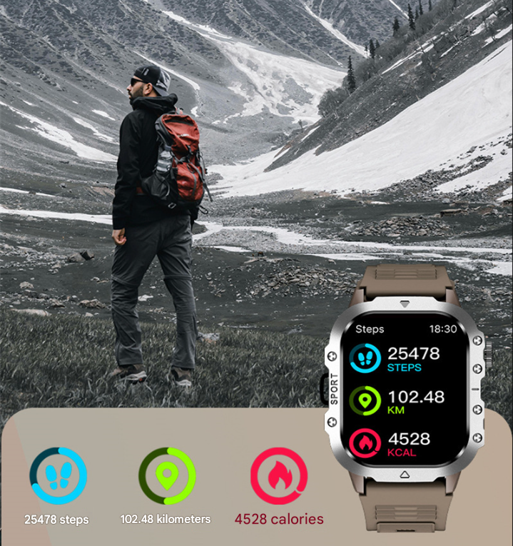 ⌚ New H12 Smart Watch✨Wireless charging, heart rate monitoring, dynamic island design, outdoor flashlight✨