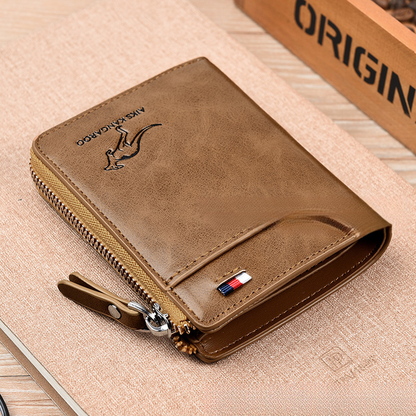 🔥🔥Men Wallet Zipper Genuine Leather Purse ( RFID PROTECTED )