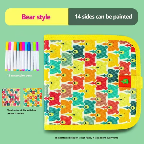 🔥Dinosaur Pattern Erasable Coloring Graffiti Book Set